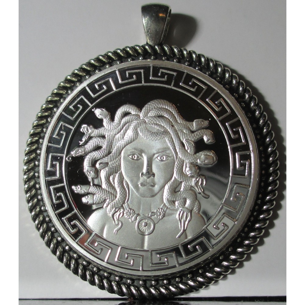 Greek Mythology Medusa  Coin, Pendant